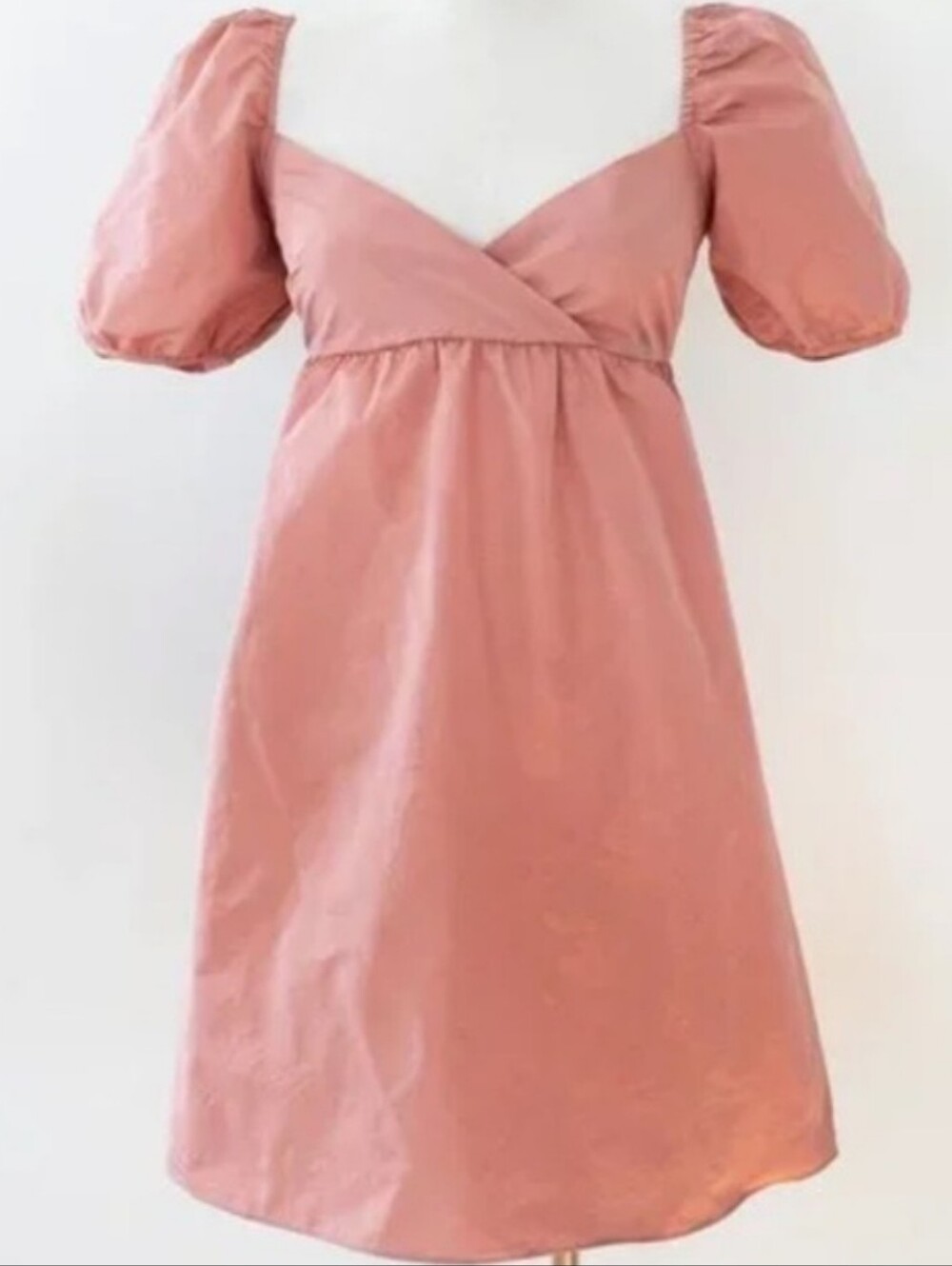 Aritzia Wilfred Opera Dress in Heirloom Pink - Puff Sleeve Mini Size Small